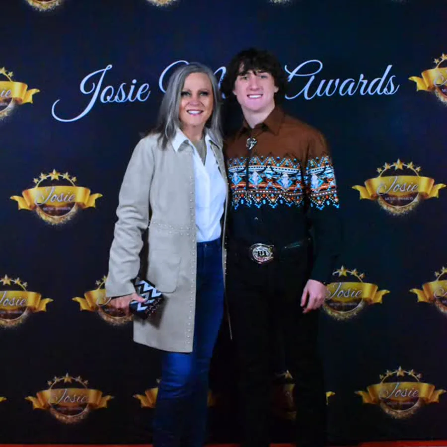 Two people on the Josie Awards red carpet